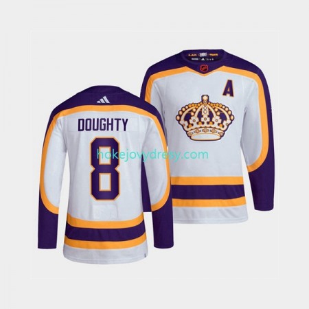 Pánské Hokejový Dres Los Angeles Kings Drew Doughty 8 Adidas 2022 Reverse Retro Bílý Authentic